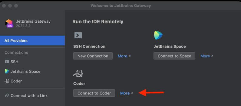 Gateway Connect to Coder