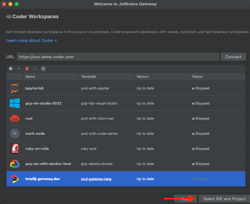 Gateway IDE List