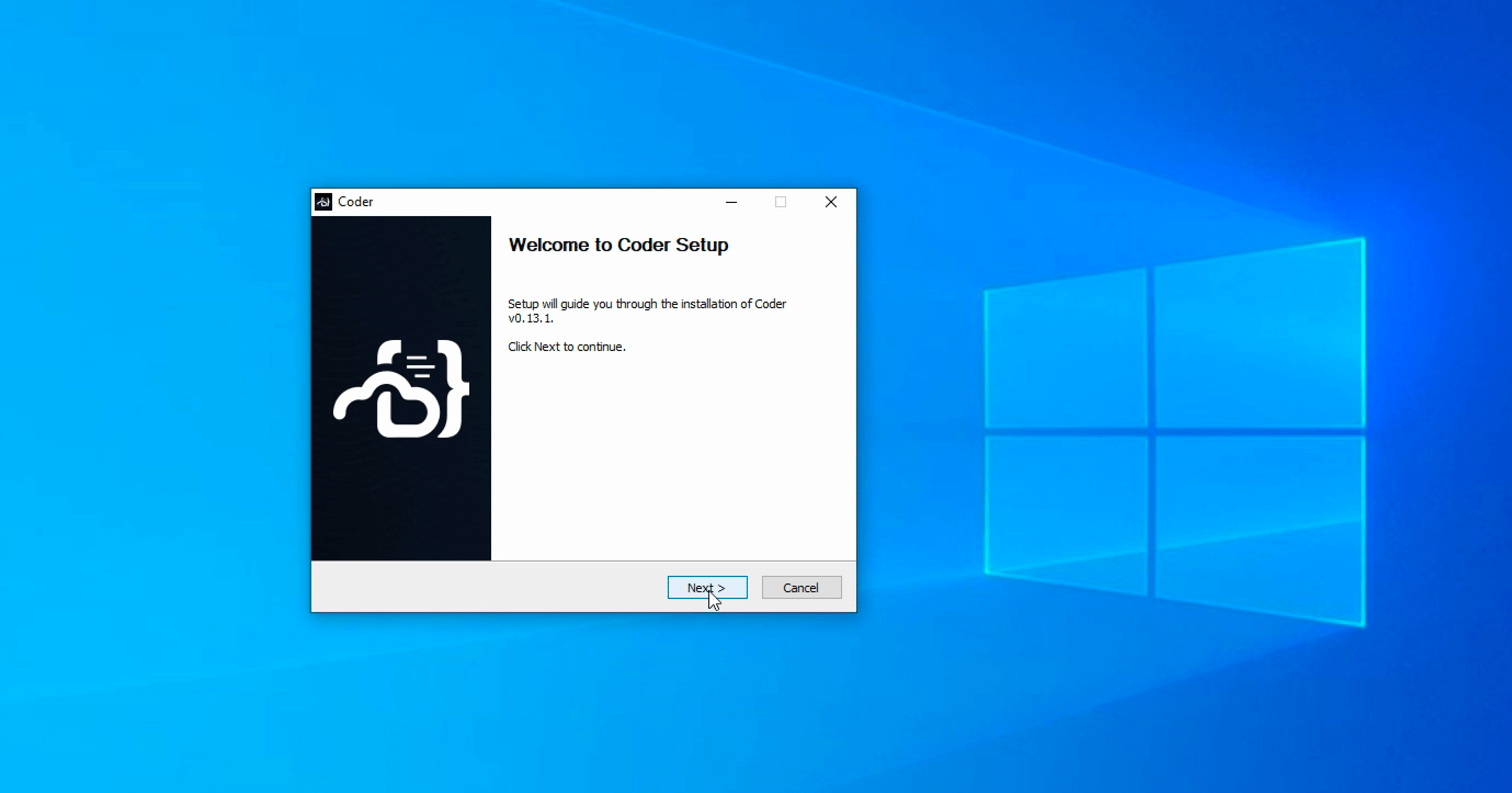 Windows setup wizard